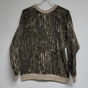 Vintage 90s Camo Sweatshirt Mens‎ Large Pullover Realtree Rebark Outdoors USA